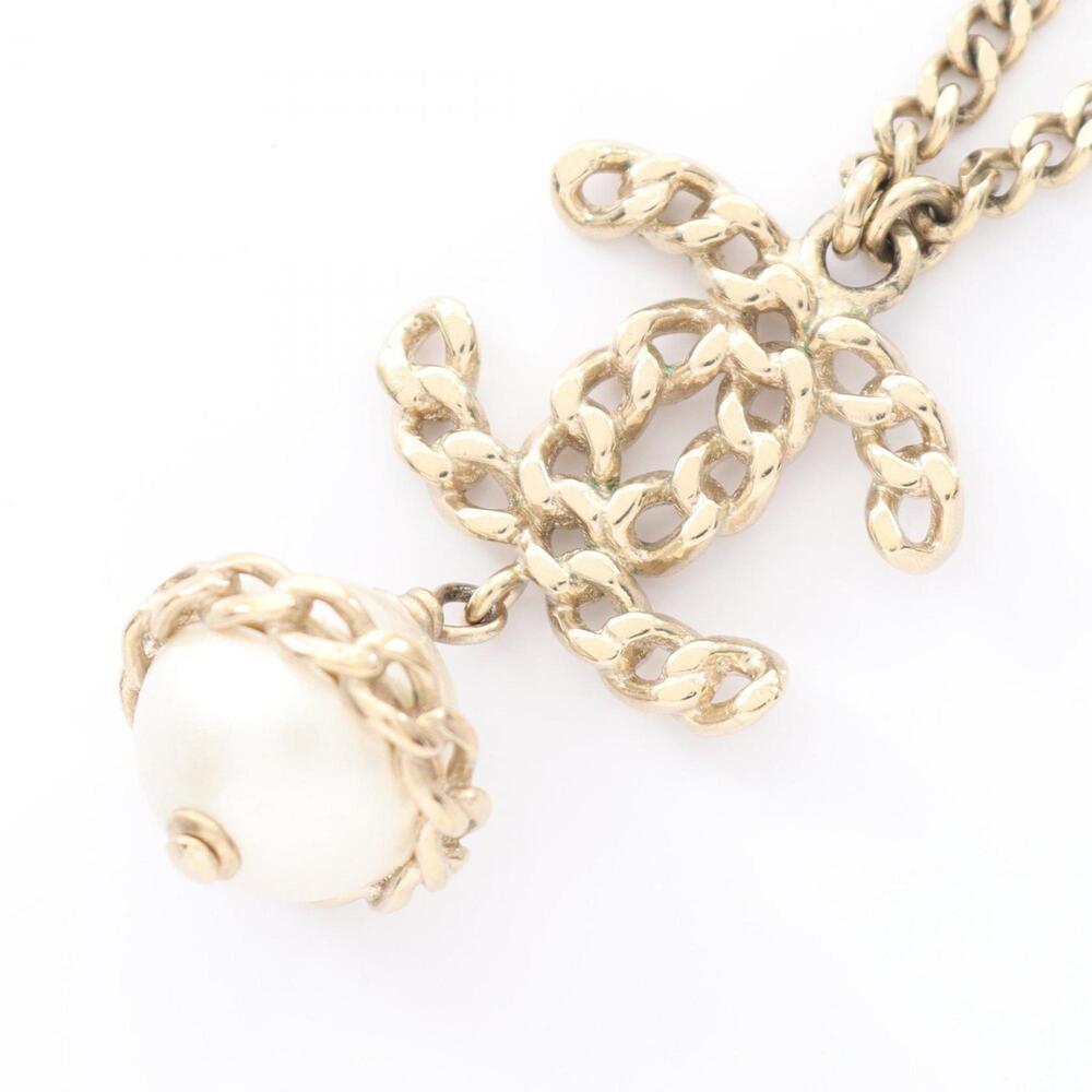 Chanel Cc Logo Pendant Necklace Metal #209979C17B